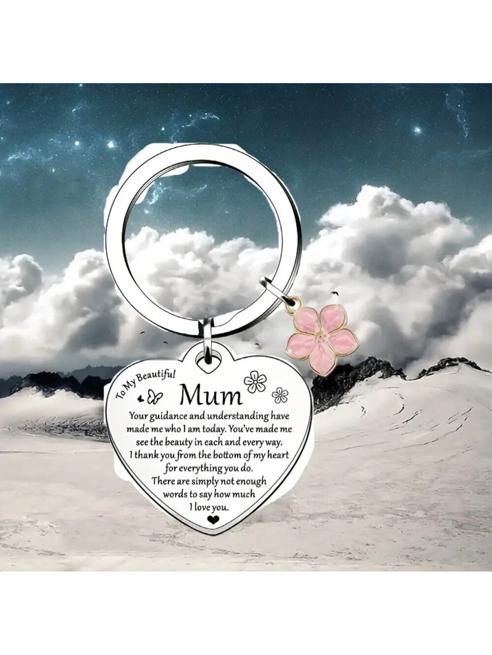 New - Stainless Steel - “I love you mum” - Keychain